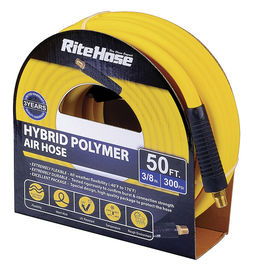 Hybrid Polymer Air And Water Hose With Double Brass 1/4&quot; Mnpt Fittings