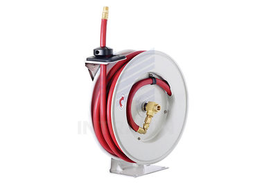 Small Spring Driven Air And Water Hose Reel , Four Direction Non - Snag Hose Rollers