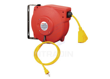 125V 16 ,14 Or 12 Gauge Electric Cable Reel Retractable For Indoor / Outdoor