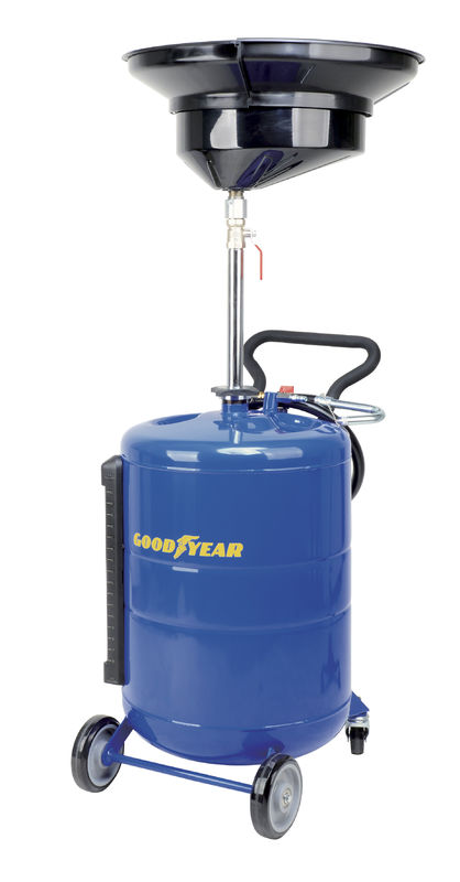 Goodyear 115L / 30G Air Operated Waste Oil Drainer with center mounted adjustable collecting bowl