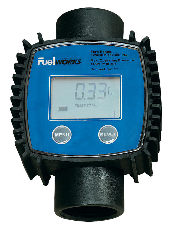Urea / DEF Transfer Tubine Digital Meter With 3-26GPM / 10-100 Liter Flow Rate